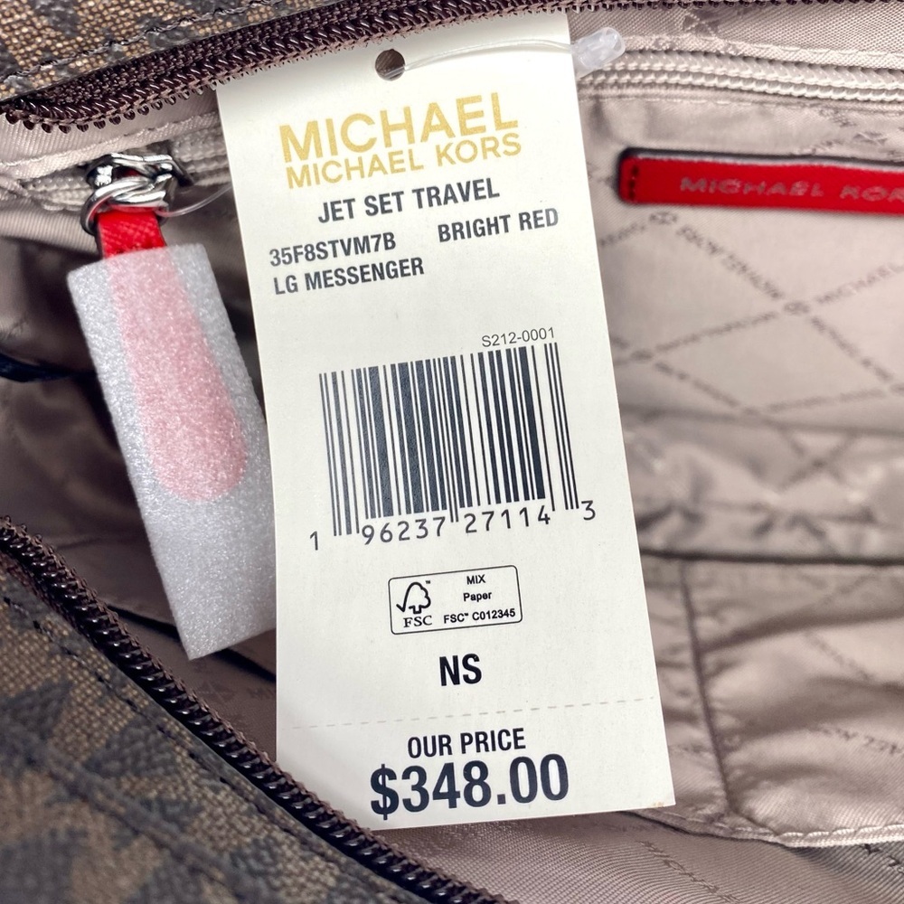 Michael Kors Jet Set Large Logo Messenger Crossbody Bag - Picture 9 of 12